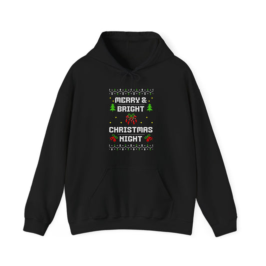 Merry & Bright Christmas Night Hoodie (Unisex S-5XL) in M