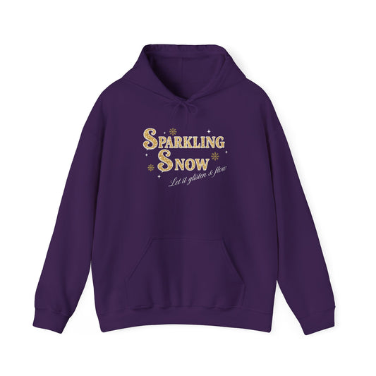 Sparkling Snow Winter Hoodie – Let It Glisten & Flow (Unisex S-5XL) in M