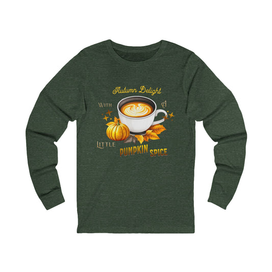 Pumpkin Spice Long Sleeve Tee (Unisex S-2XL) in Black