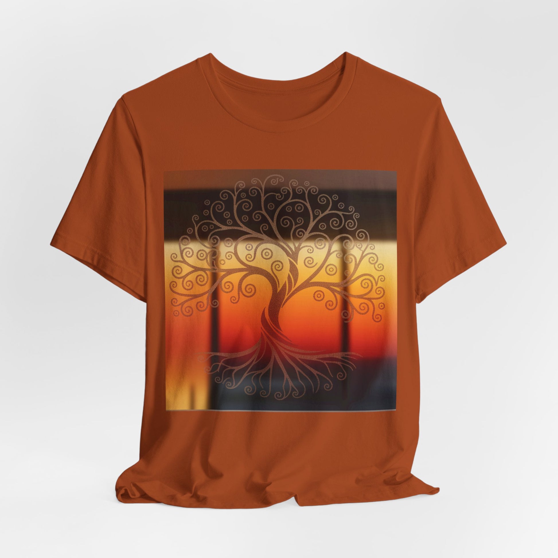 Living Meditation Tree – Autumn Aesthetic Graphic Tee (Unisex, S–3XL) in autumn
