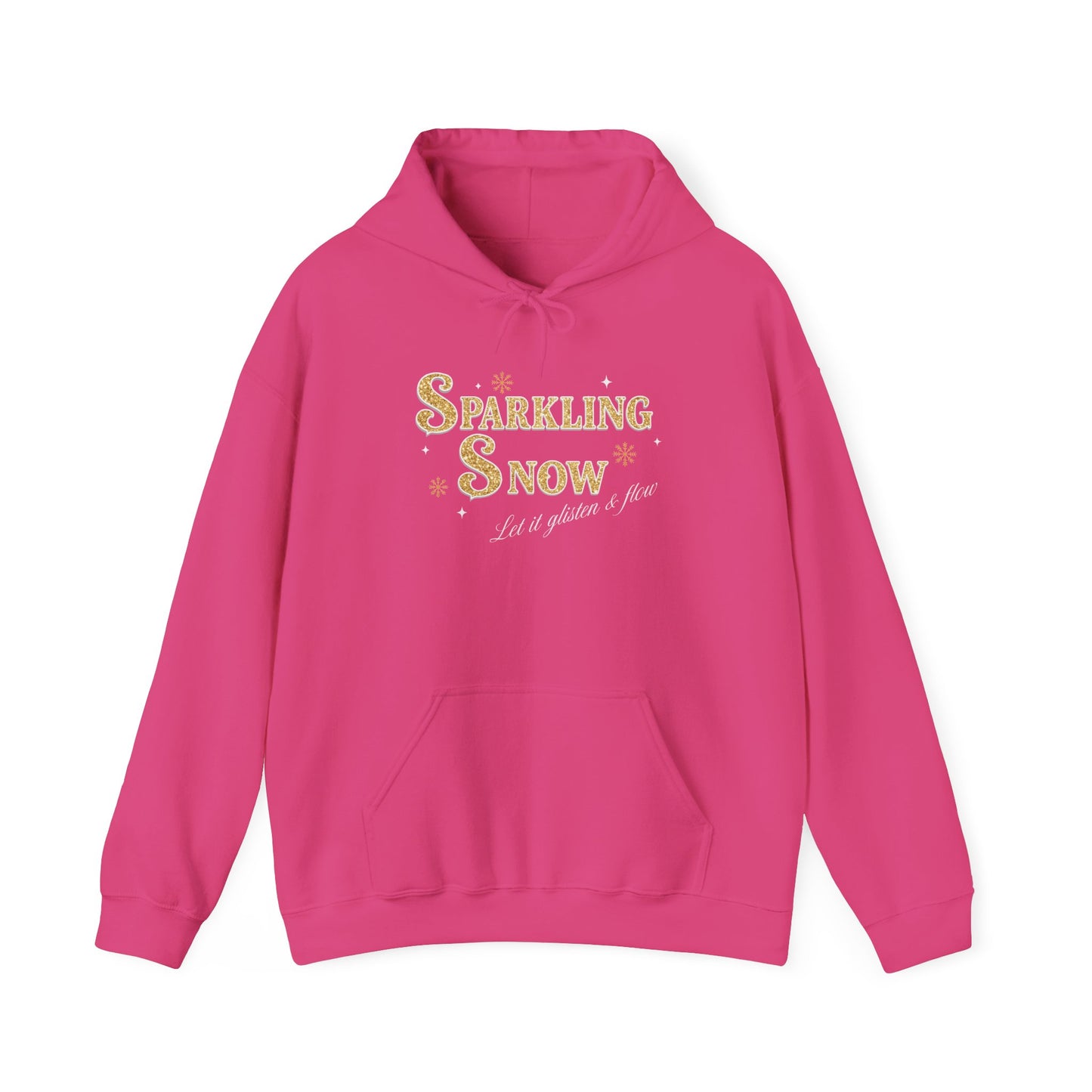 Sparkling Snow Winter Hoodie – Let It Glisten & Flow (Unisex S-5XL) in 2XL