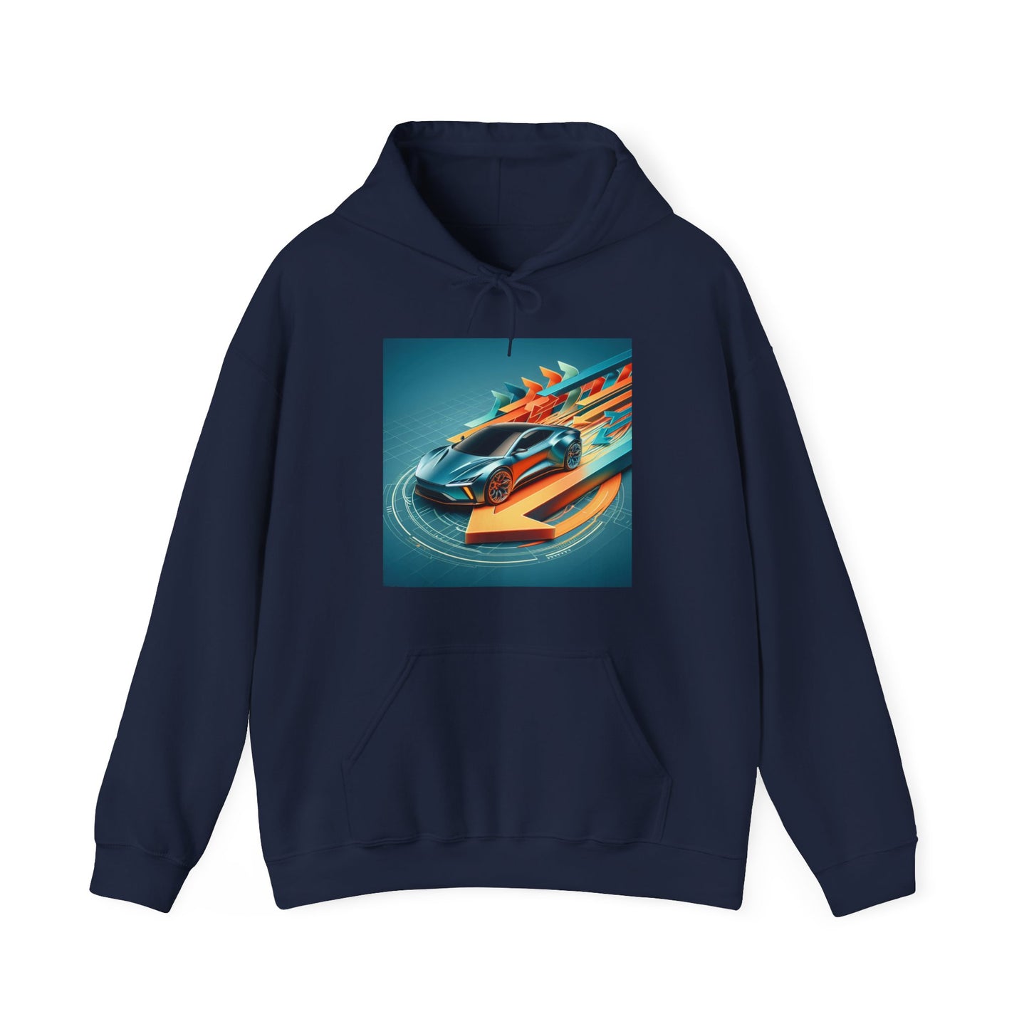Let’s Ride – Automotive Graphic Hoodie (Unisex, S–5XL) in navy