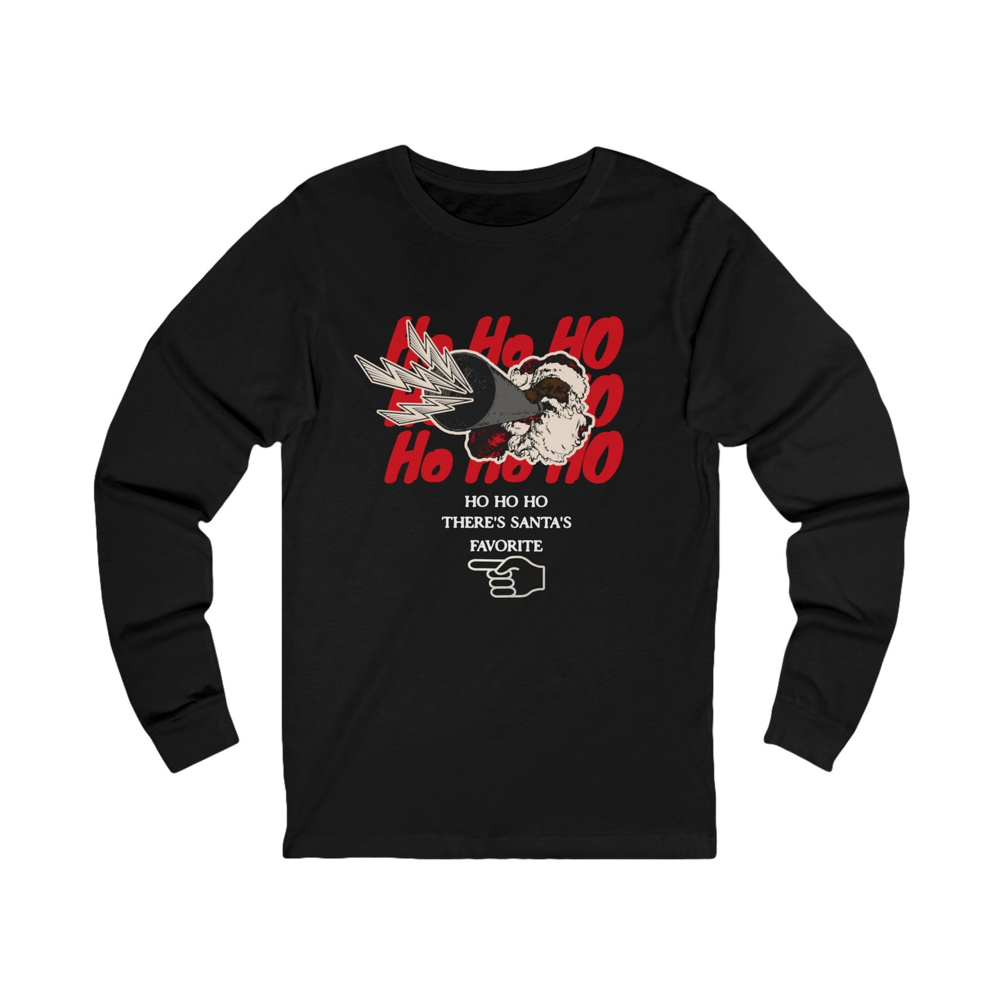 Santa's Favorite There Long-Sleeve Tee (Unisex S-2XL) in Heather Forest