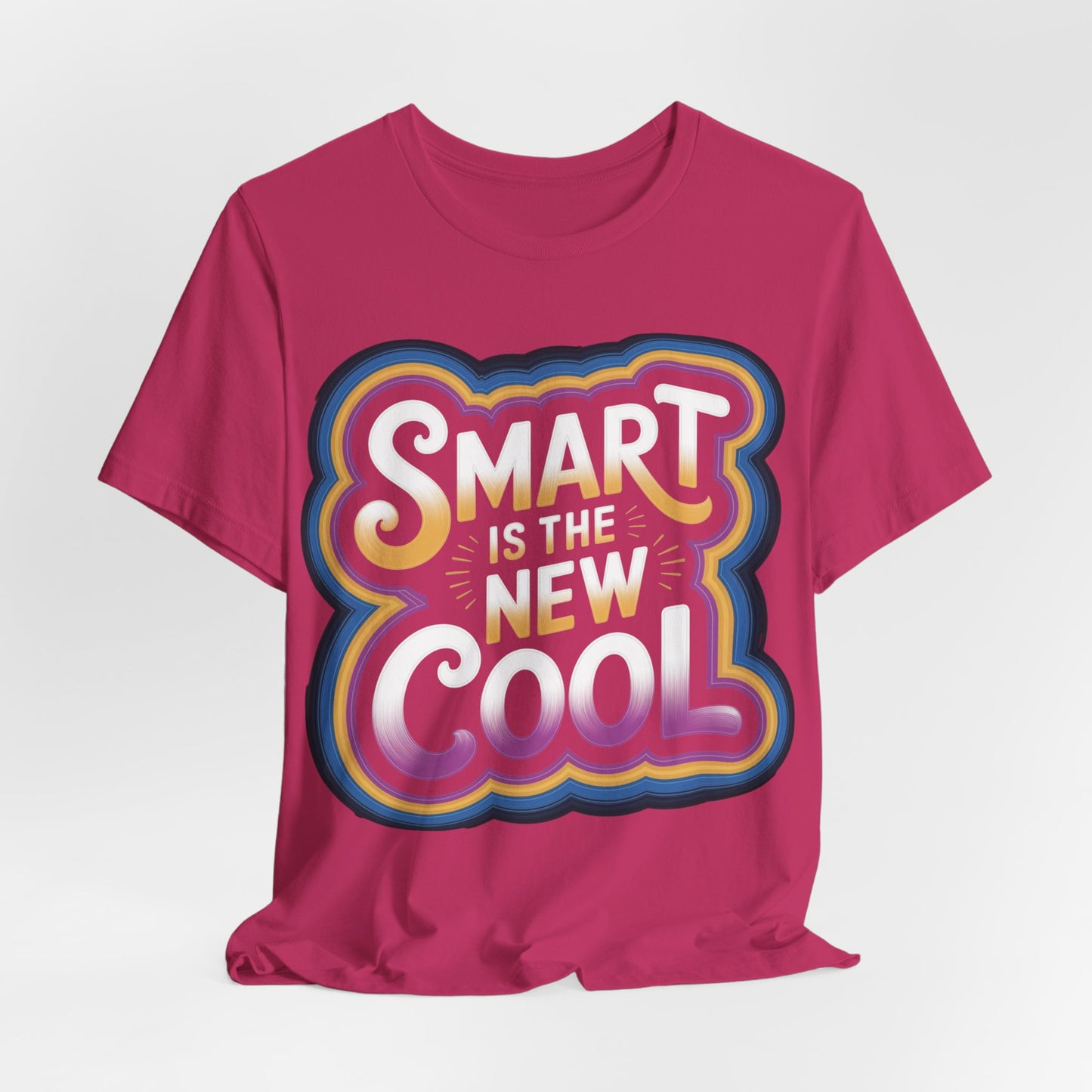 Back-to-School Graphic Tee - Smart Is the New Cool (Unisex S-3XL) in berry