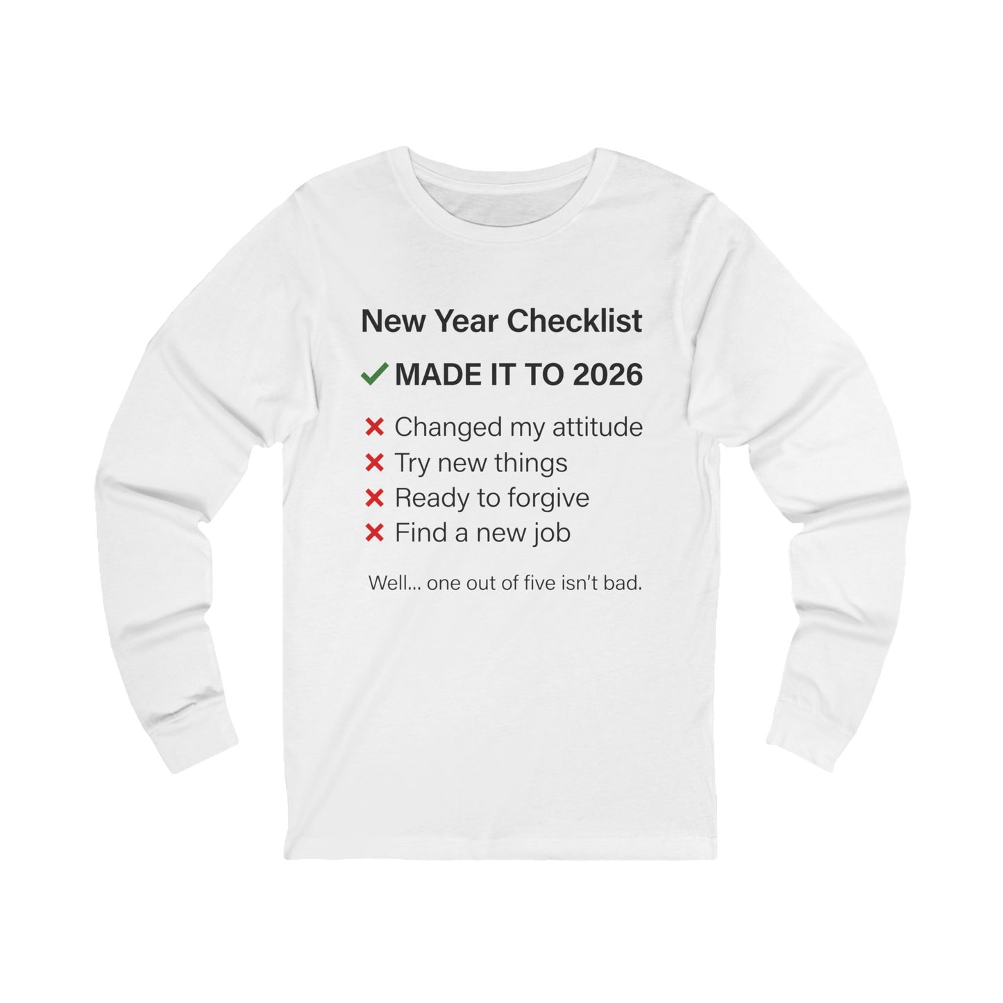 New Year Checklist Made It to 2026 Shirt in Red