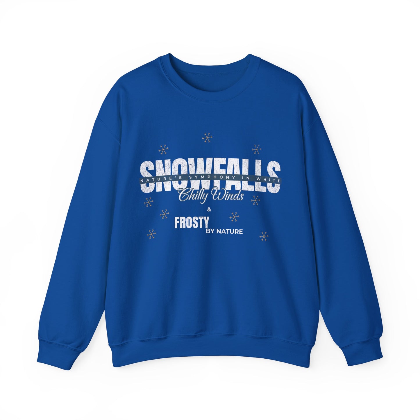 Snowfalls Crewneck Sweatshirt (Unisex S-3XL) in Maroon