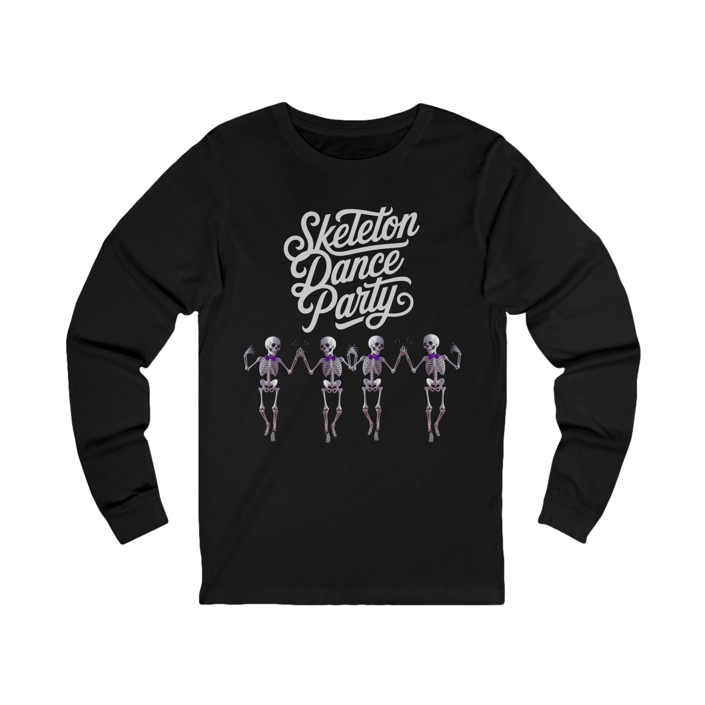 Halloween Dancing Skeleton Tee – Spooky Style in Motion (Unisex S-2XL) in Black