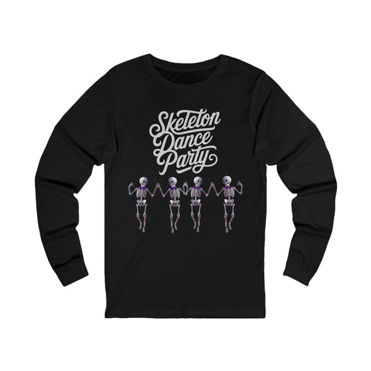 Halloween Dancing Skeleton Tee – Spooky Style in Motion (Unisex S-2XL) in Black