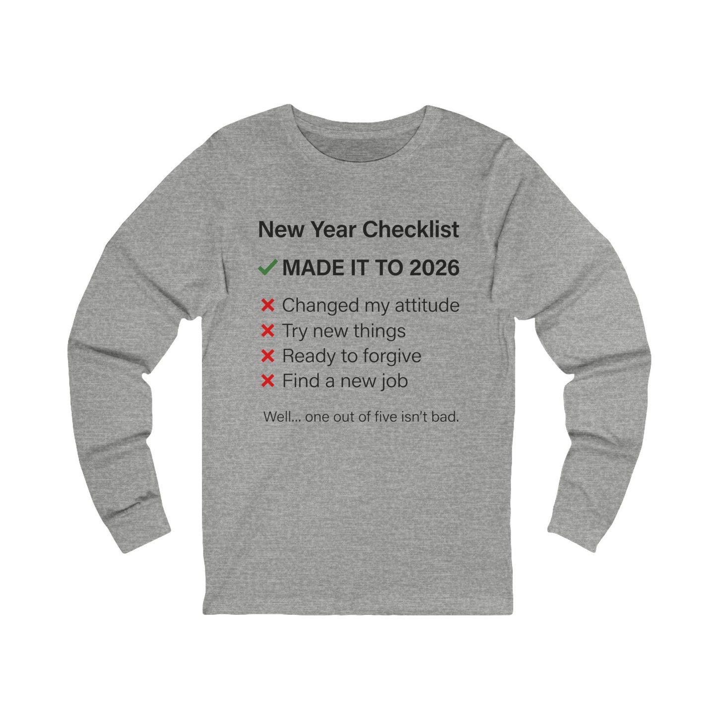 New Year Checklist Made It to 2026 Shirt in Black