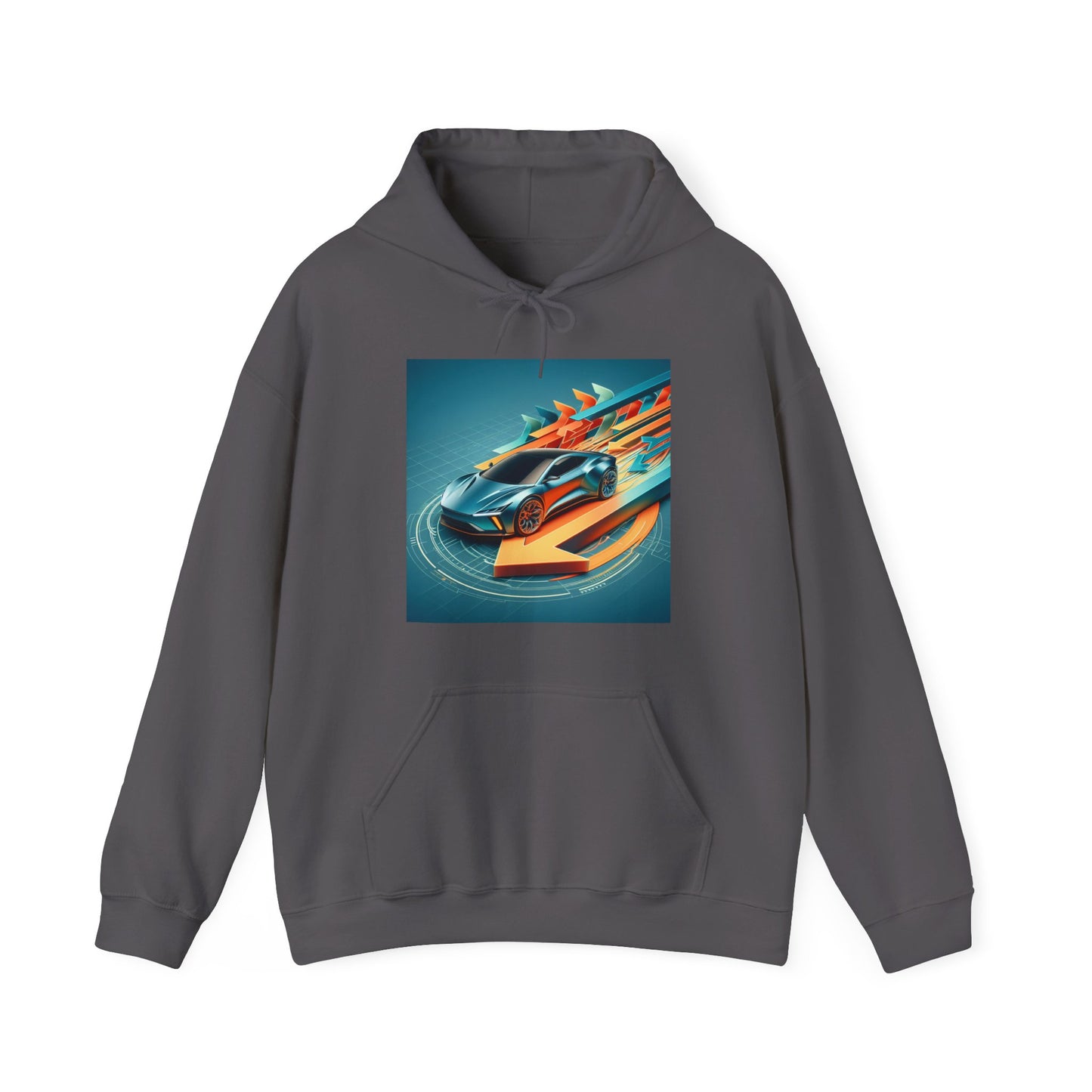 Let’s Ride – Automotive Graphic Hoodie (Unisex, S–5XL) in charcoal