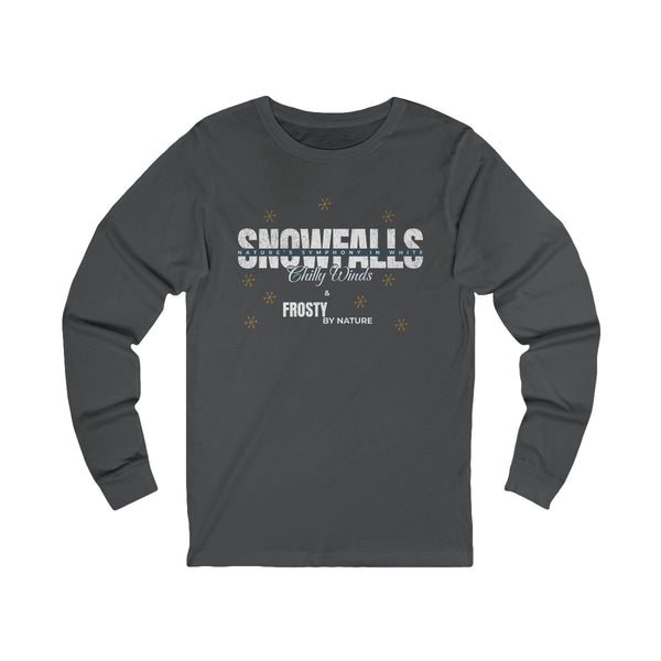 Snowfalls Long Sleeve Tee - Perfect for Winter Celebrations (Unisex S-2XL) in Heather Forest
