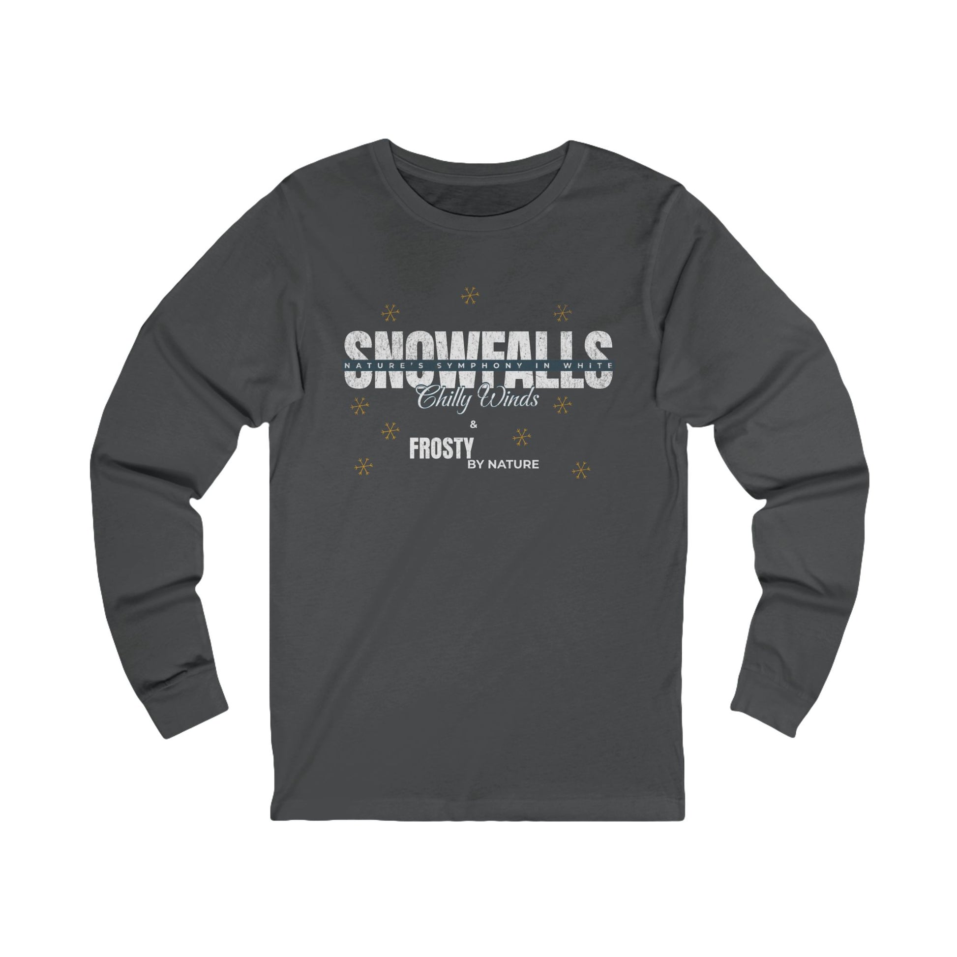 Snowfalls Long Sleeve Tee - Perfect for Winter Celebrations (Unisex S-2XL) in Heather Forest