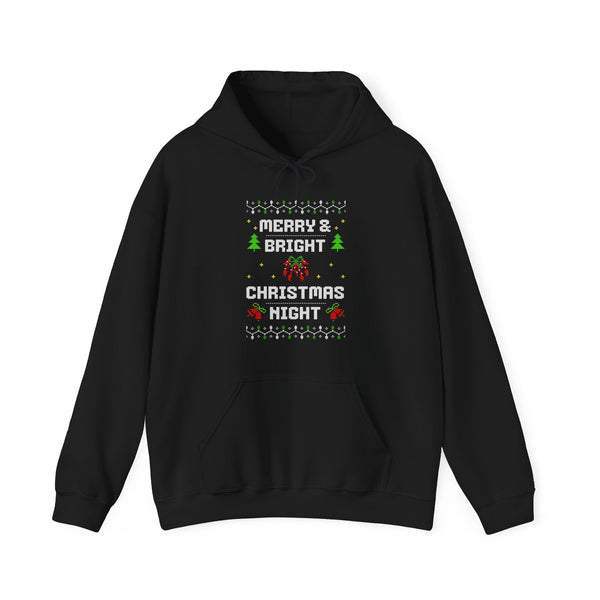 Merry & Bright Christmas Night Hoodie (Unisex S-5XL) in M