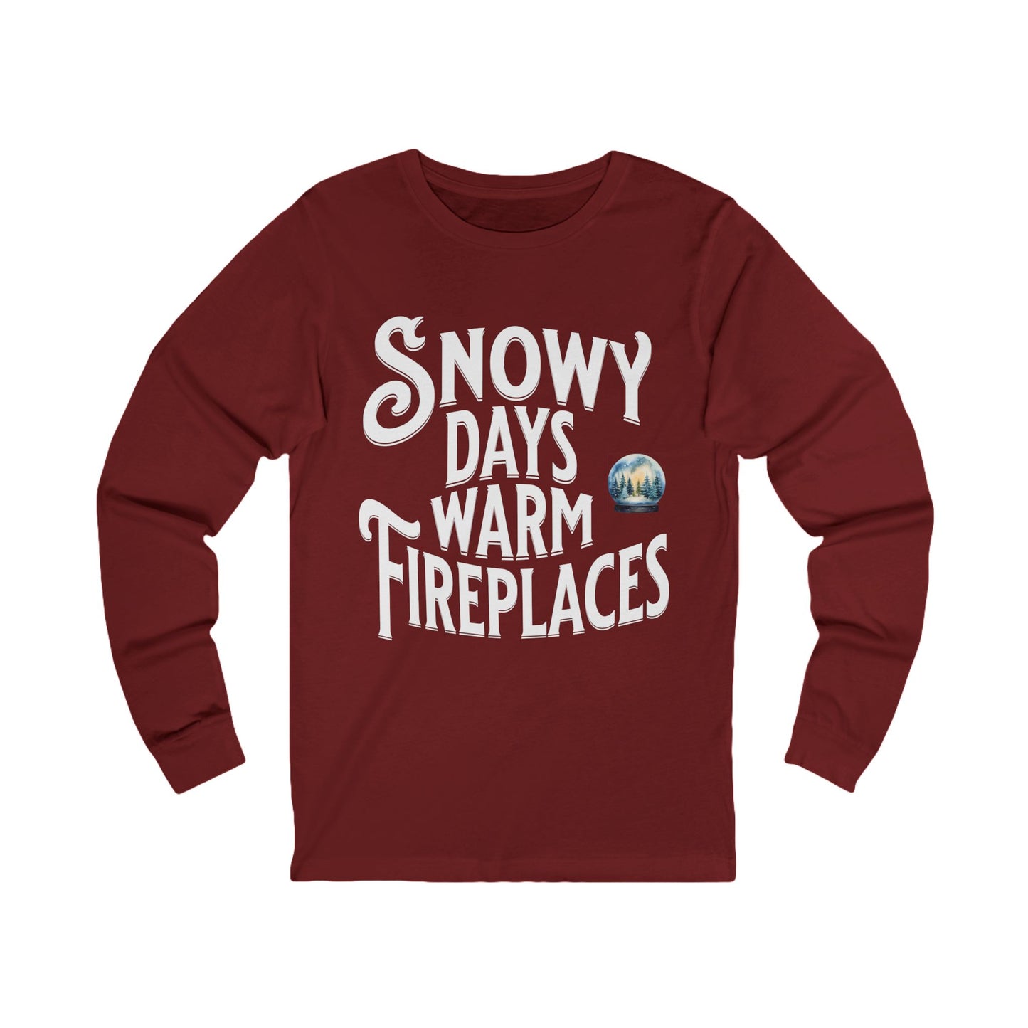 Cozy Snowy Days Long Sleeve Tee (Unisex S-2XL) in Heather Forest