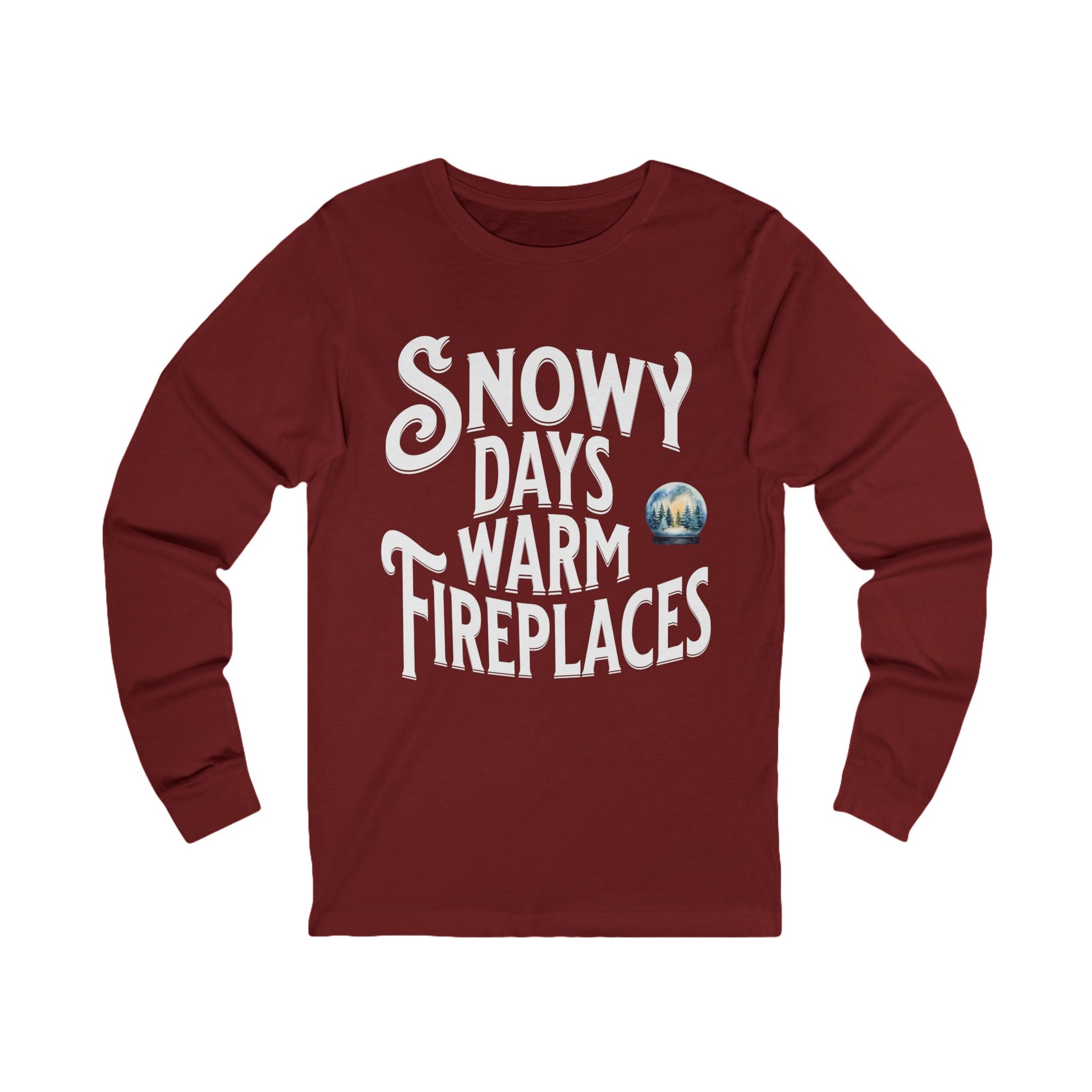 Cozy Snowy Days Long Sleeve Tee (Unisex S-2XL) in Heather Forest