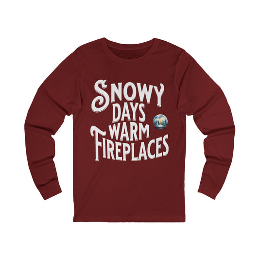 Cozy Snowy Days Long Sleeve Tee (Unisex S-2XL) in Heather Forest