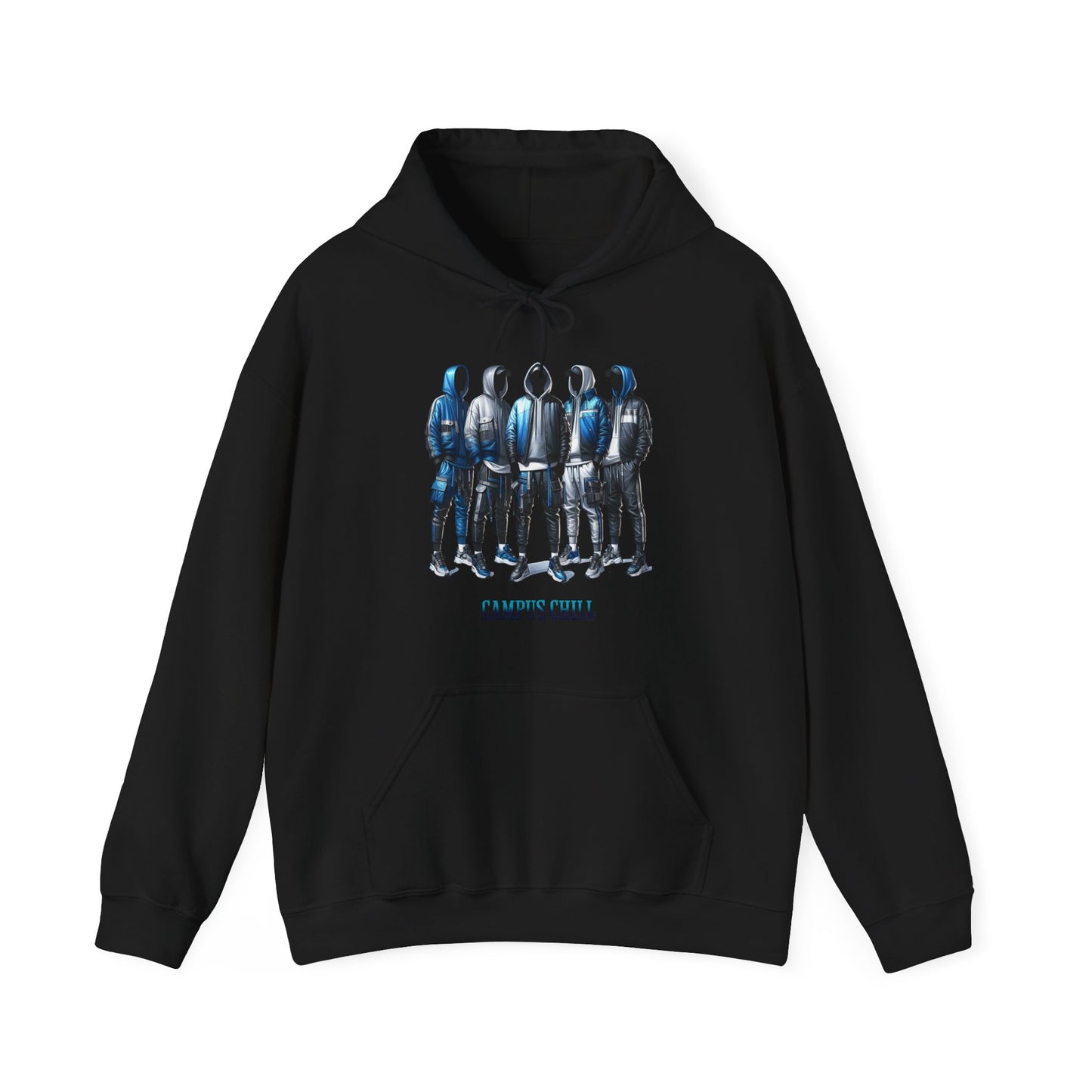 Campus Chill Hoodie – Cozy Campus Graphic Hoodie (Unisex, S–5XL) in black