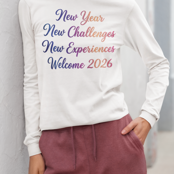 Welcome 2026 New Year Shirt in White