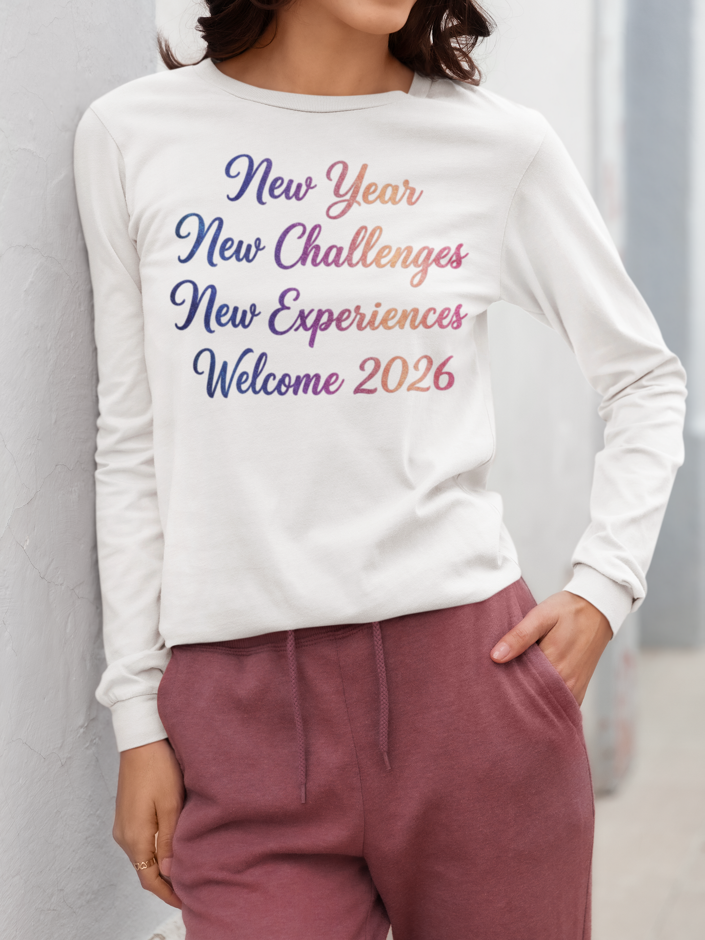 Welcome 2026 New Year Shirt in White