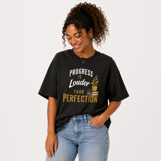 Progress Over Perfection Tee | Motivational Growth Shirt