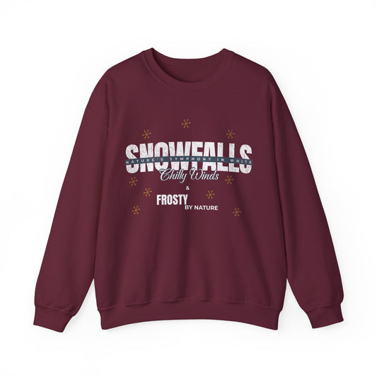 Snowfalls Crewneck Sweatshirt (Unisex S-3XL) in Forest Green