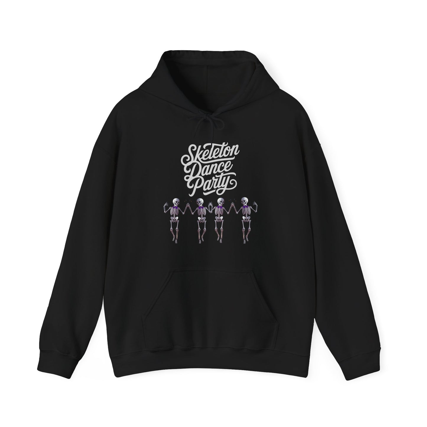 Halloween Dancing Skeleton Hoodie (Unisex S-5XL) in Black