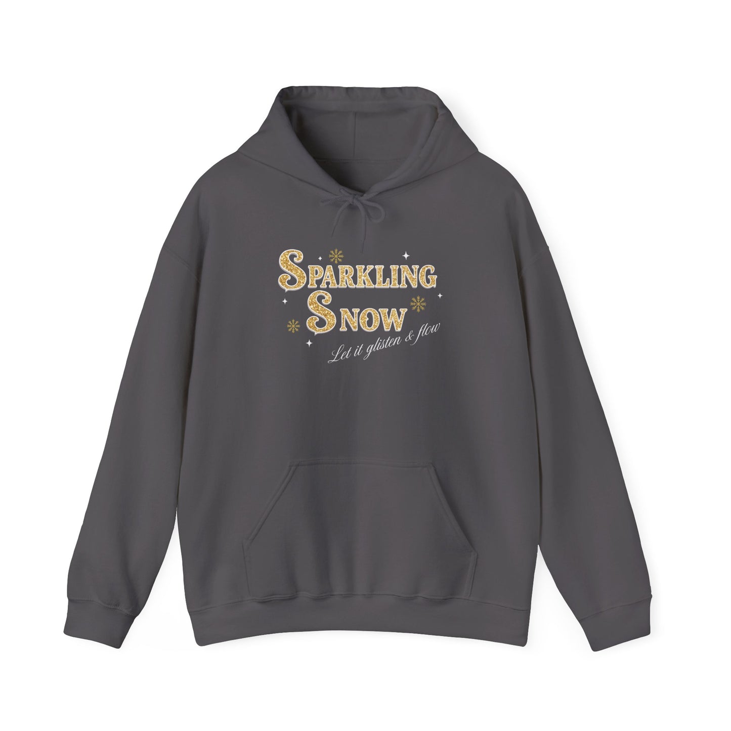 Sparkling Snow Winter Hoodie – Let It Glisten & Flow (Unisex S-5XL) in L