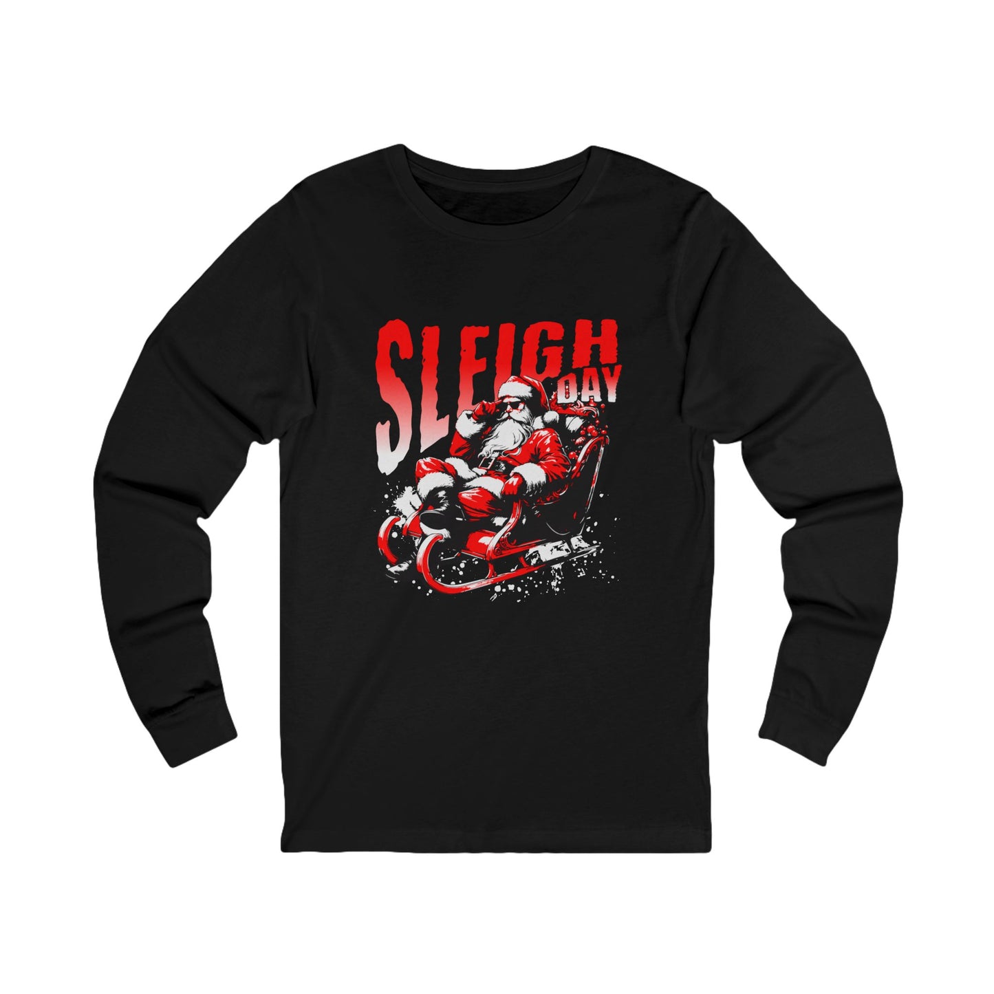 Sleigh Day Cool Clause Long Sleeve Tee (Unisex S-2XL) in Asphalt
