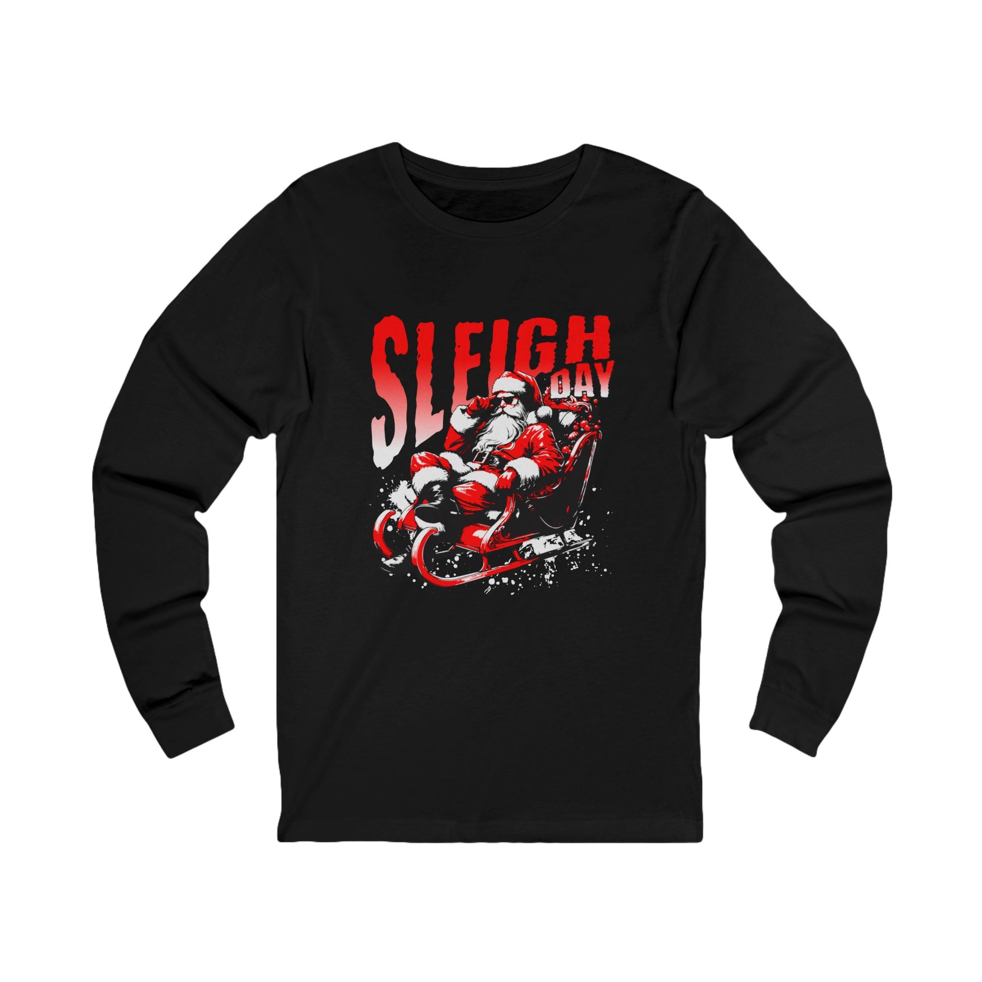Sleigh Day Cool Clause Long Sleeve Tee (Unisex S-2XL) in Asphalt