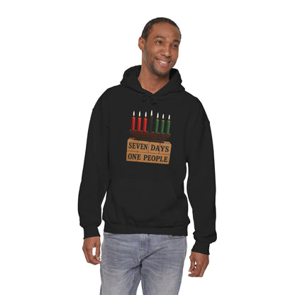 Seven Days, One People Kinara Hoodie - Kwanzaa (Unisex S–5XL) in M