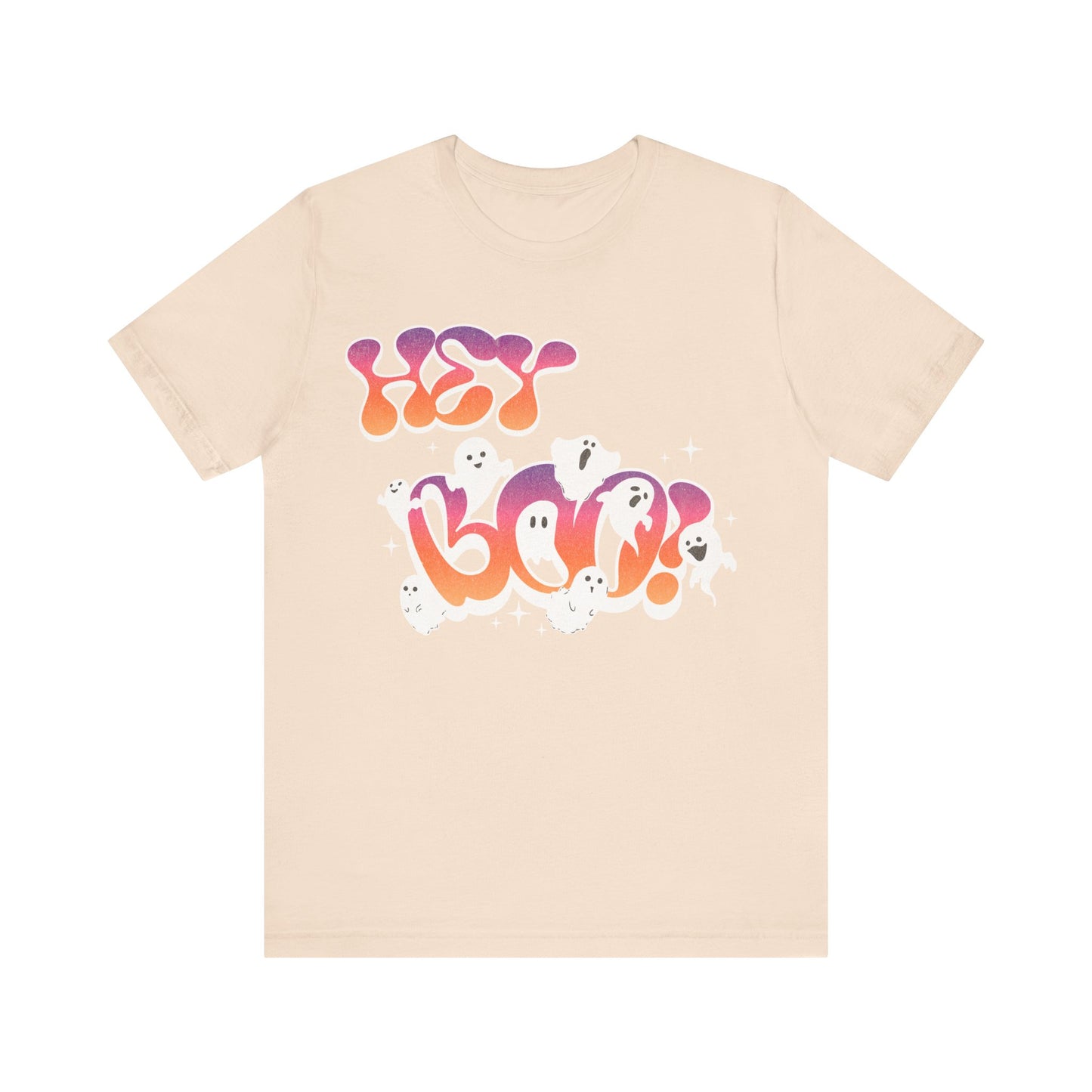 Hey Boo Halloween Graphic Tee (Unisex S-3XL) in 2XL