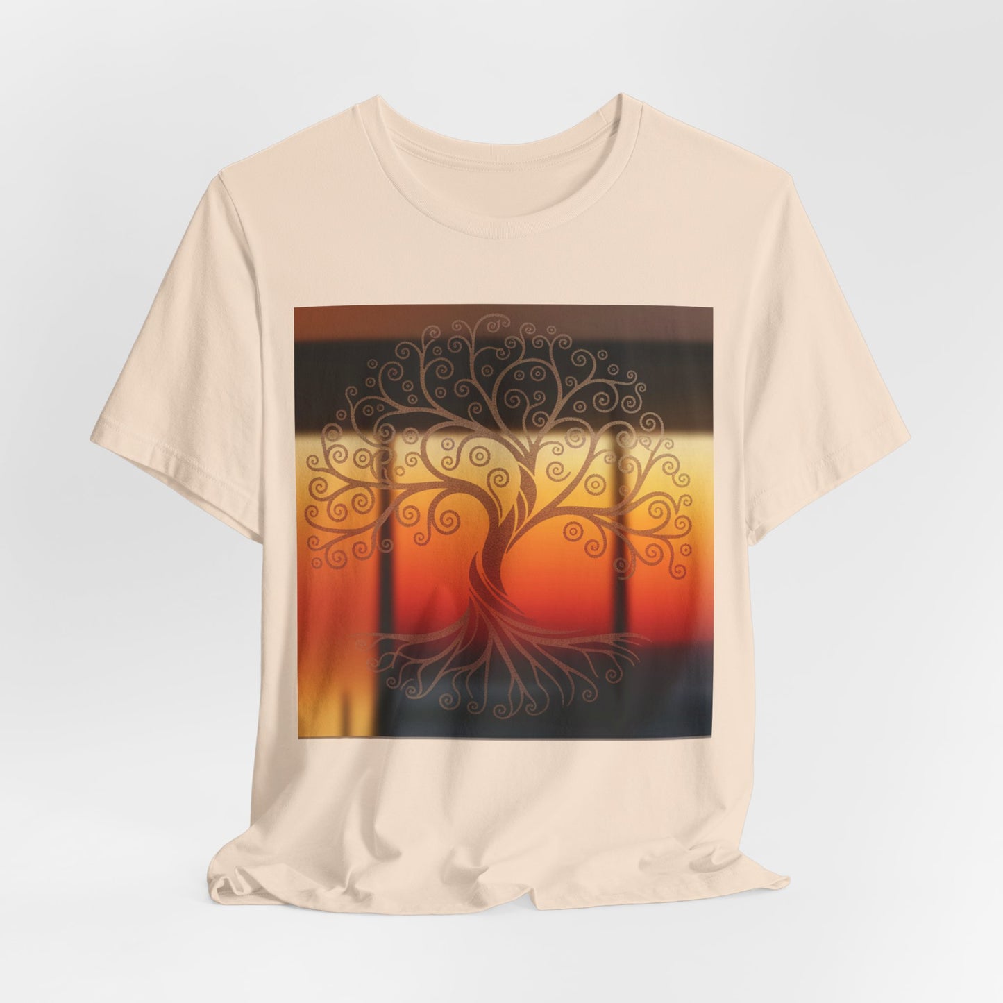 Living Meditation Tree – Autumn Aesthetic Graphic Tee (Unisex, S–3XL) in soft cream